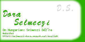 dora selmeczi business card